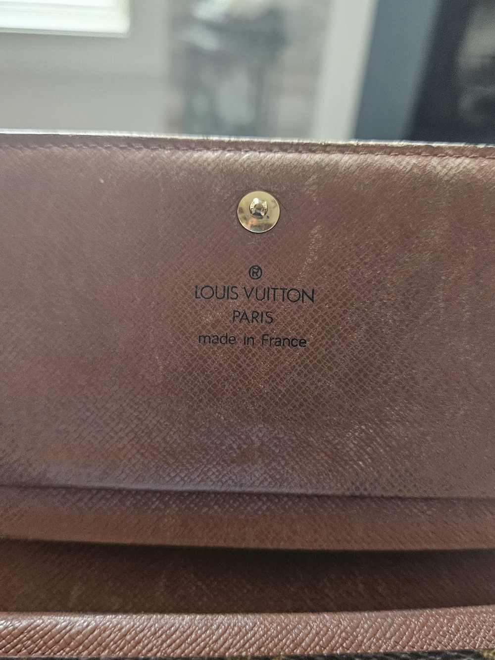 Louis Vuitton Brown Leather Wallet - Made in France